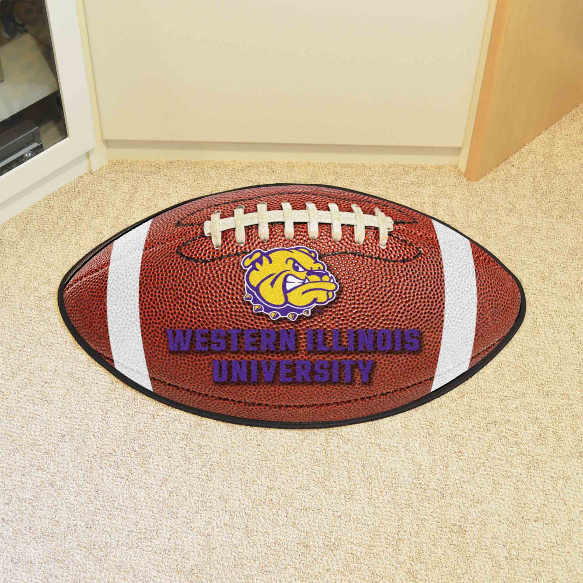 Western Illinois Leathernecks Football Rug - 20.5in. x 32.5in.