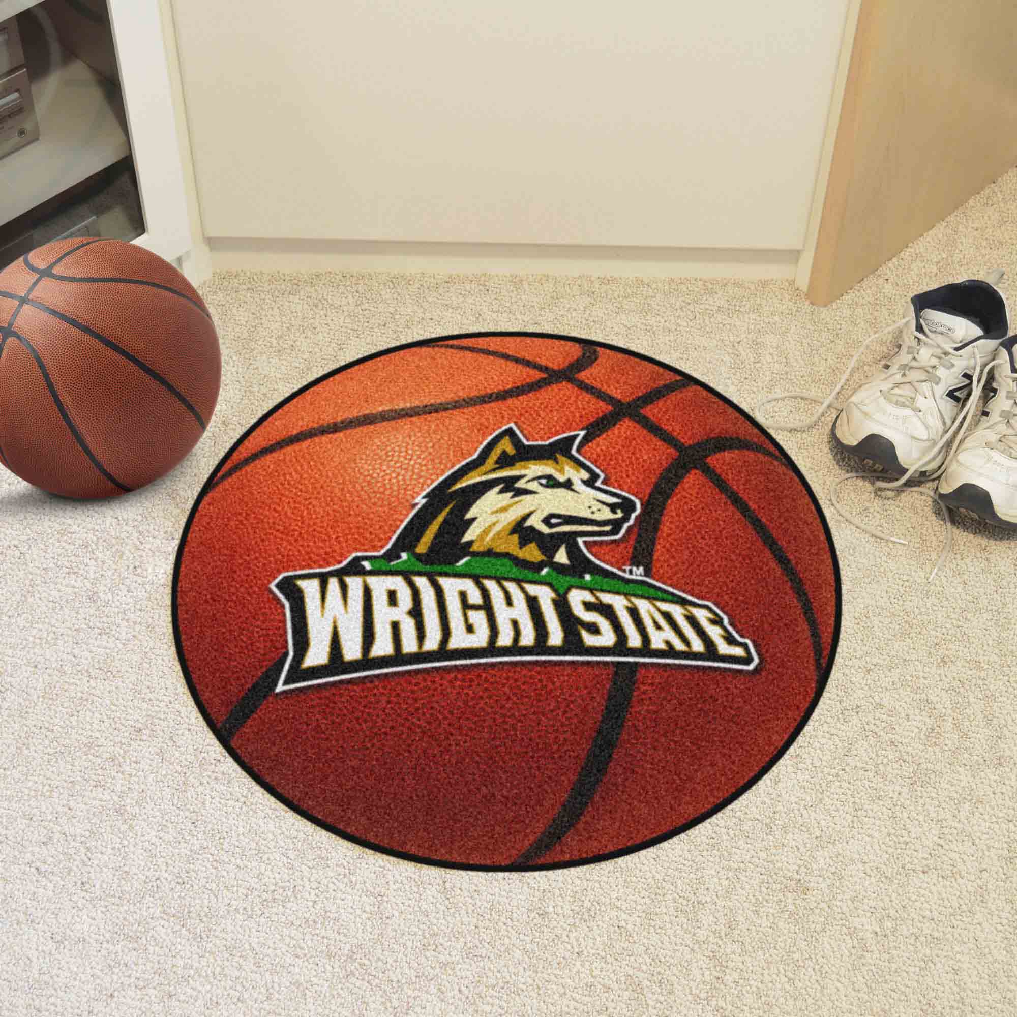 Wright State Raiders Basketball Rug - 27in. Diameter