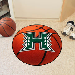 Hawaii Rainbows Basketball Rug - 27in. Diameter