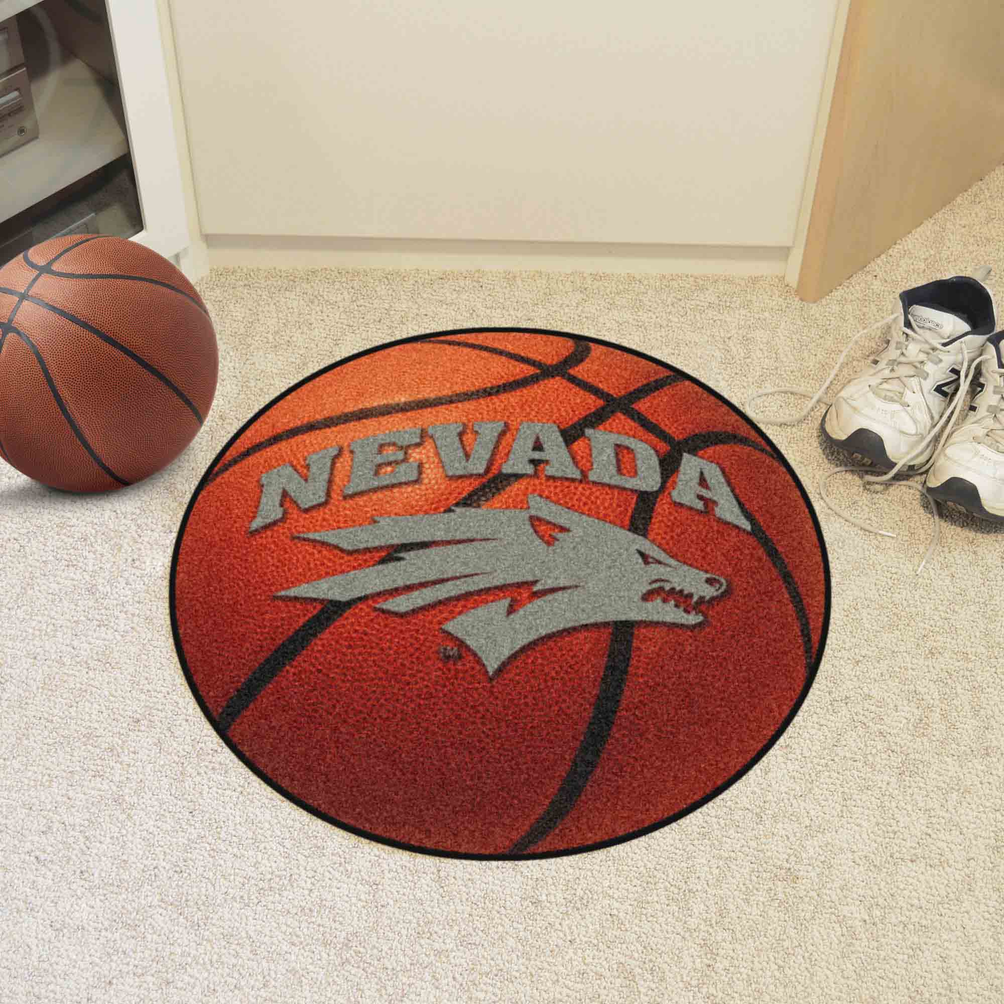 Nevada Wolfpack Basketball Rug - 27in. Diameter - Nevada