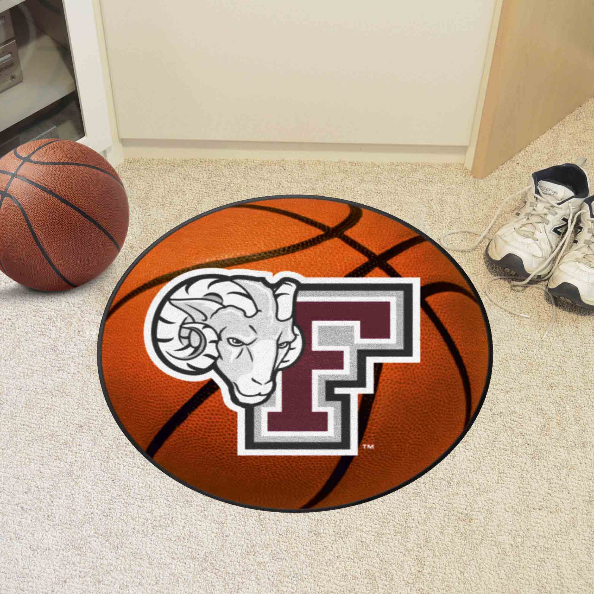 Fordham Rams Basketball Rug - 27in. Diameter