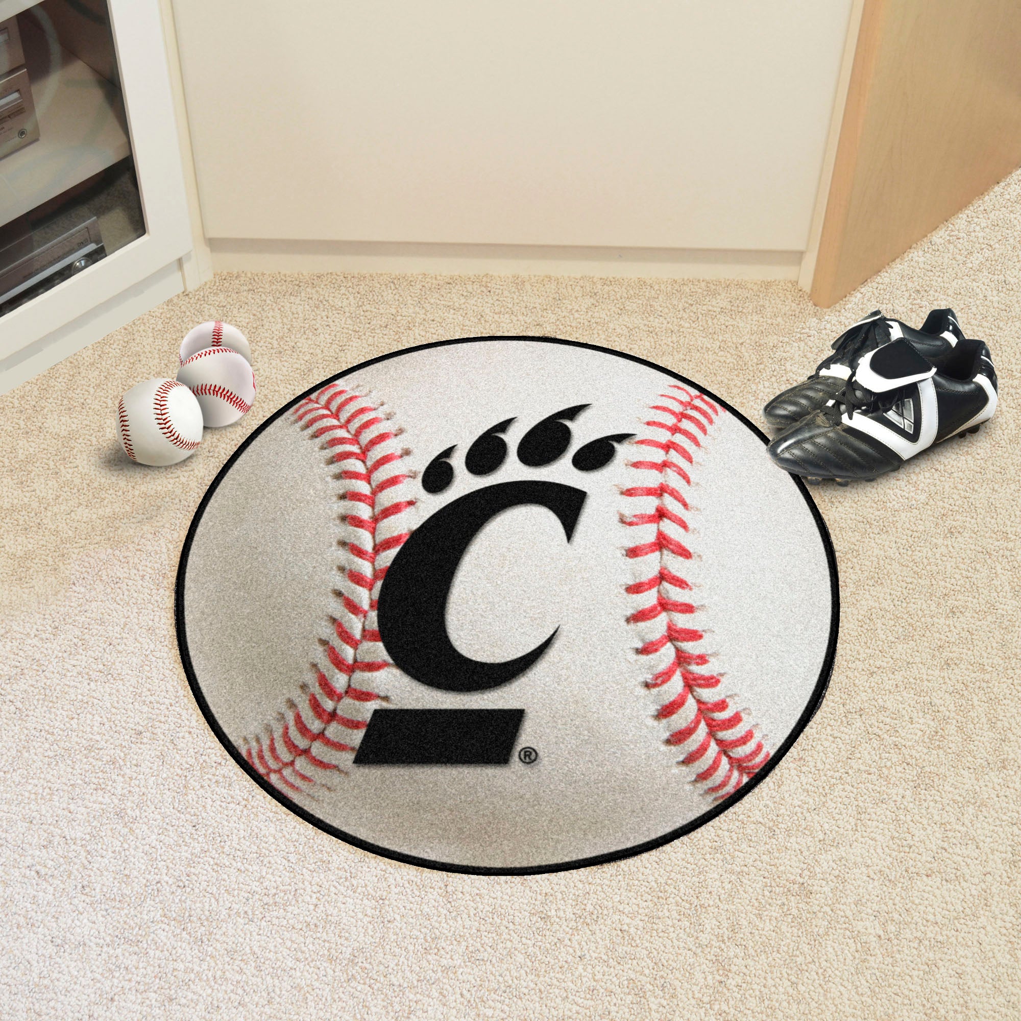 Cincinnati Bearcats Baseball Rug - 27in. Diameter