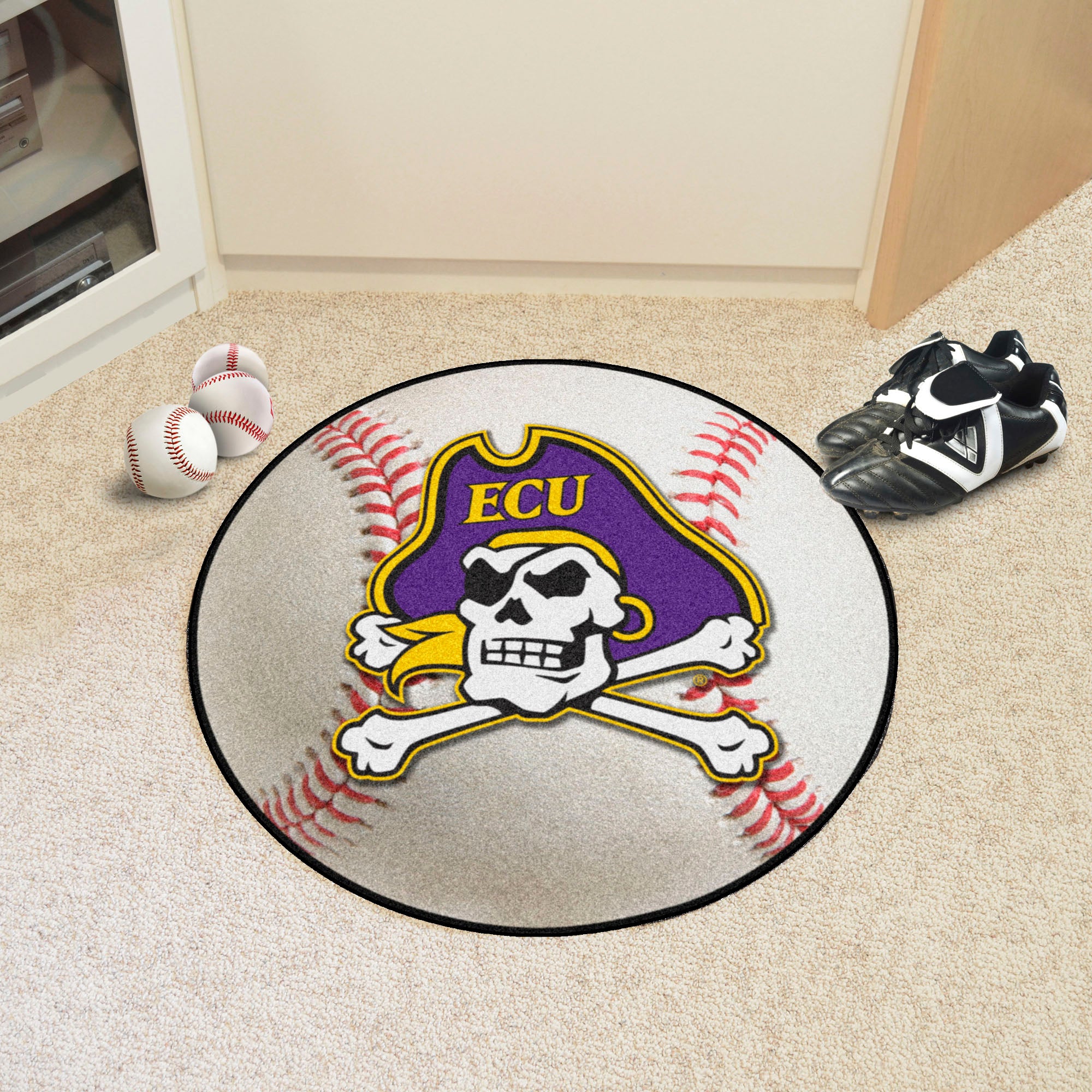 East Carolina Pirates Baseball Rug - 27in. Diameter