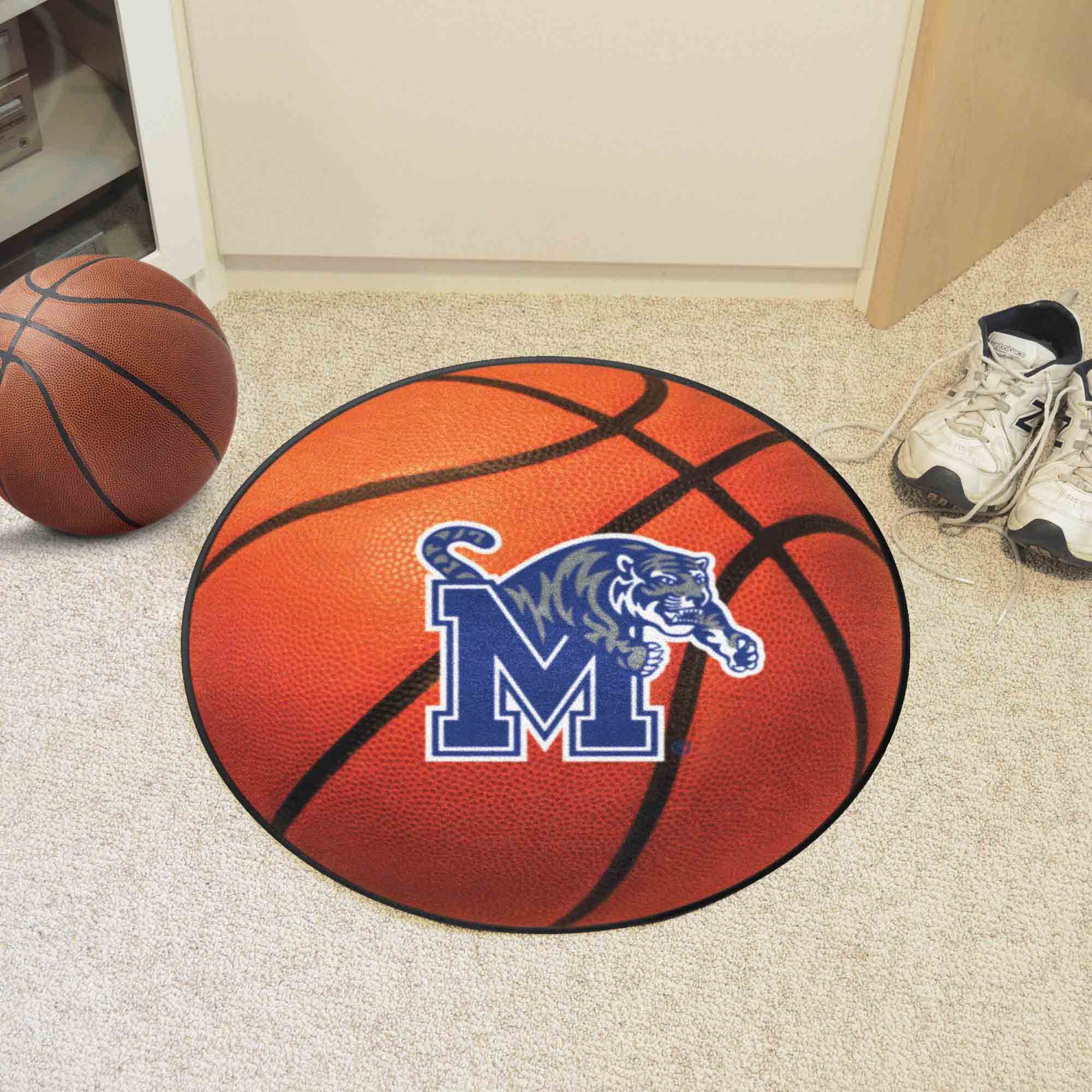 Memphis Tigers Basketball Rug - 27in. Diameter