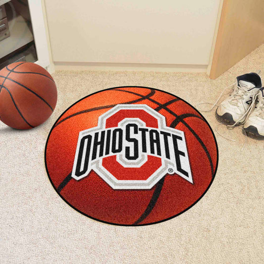 Ohio State Buckeyes Basketball Rug - 27in. Diameter