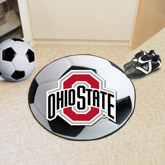 Ohio State Buckeyes Soccer Ball Rug - 27in. Diameter