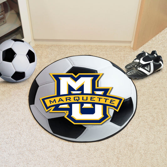 Marquette Golden Eagles Soccer Ball Rug - 27in. Diameter