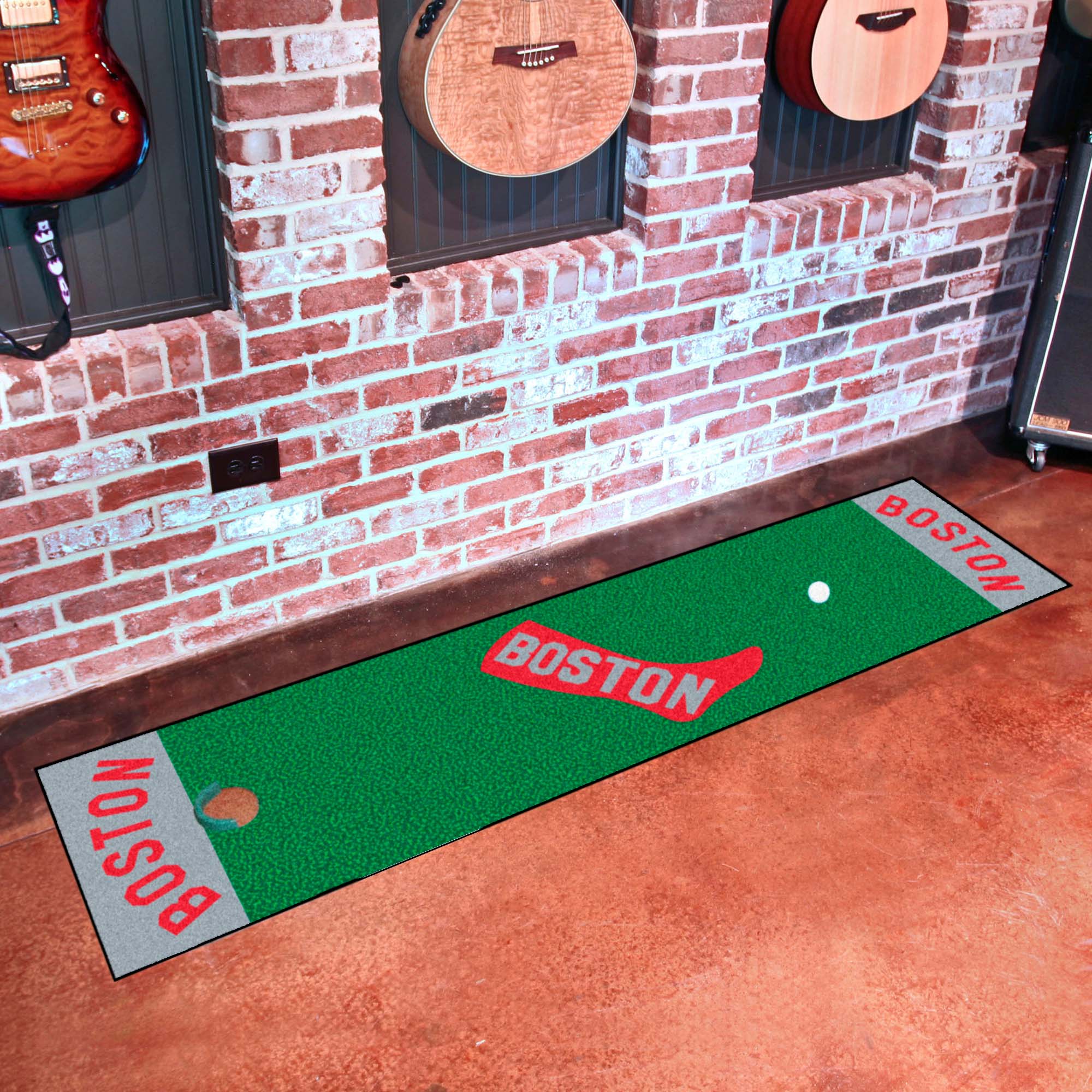 Boston Red Sox Putting Green Mat - 1.5ft. x 6ft. 1908 Retro Logo