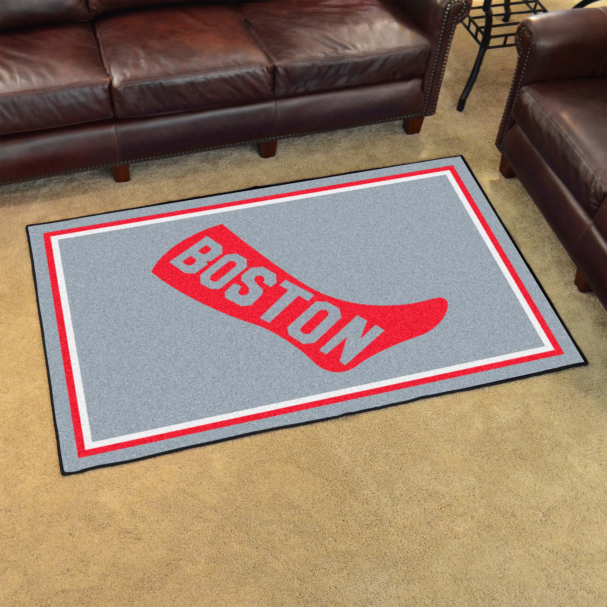 Boston Red Sox 4ft. x 6ft. Plush Area Rug 1908 Retro Logo