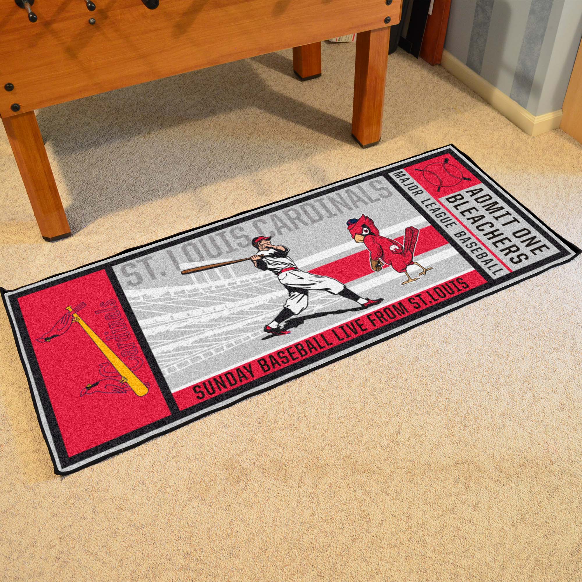 St. Louis Cardinals Ticket Runner Rug - 30in. x 72in.