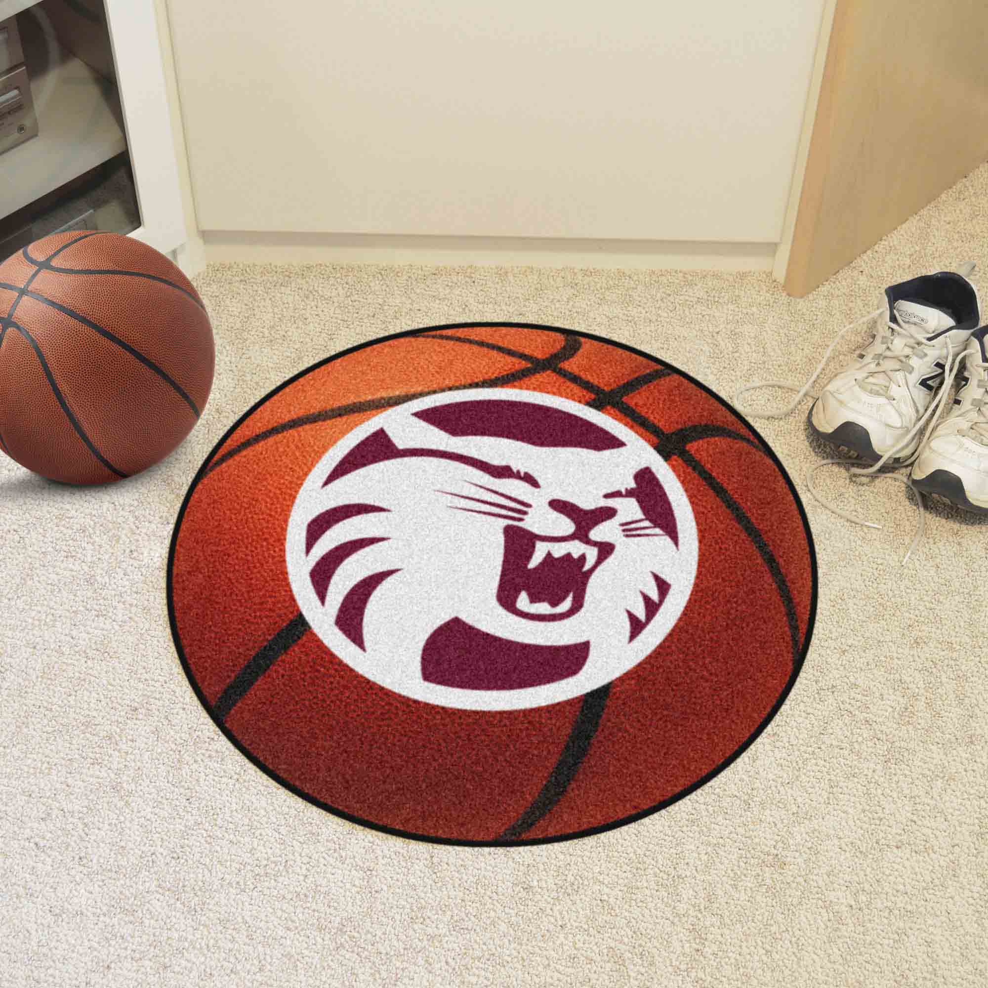 Cal State - Chico Wildcats Basketball Rug - 27in. Diameter - Cal State - Chico