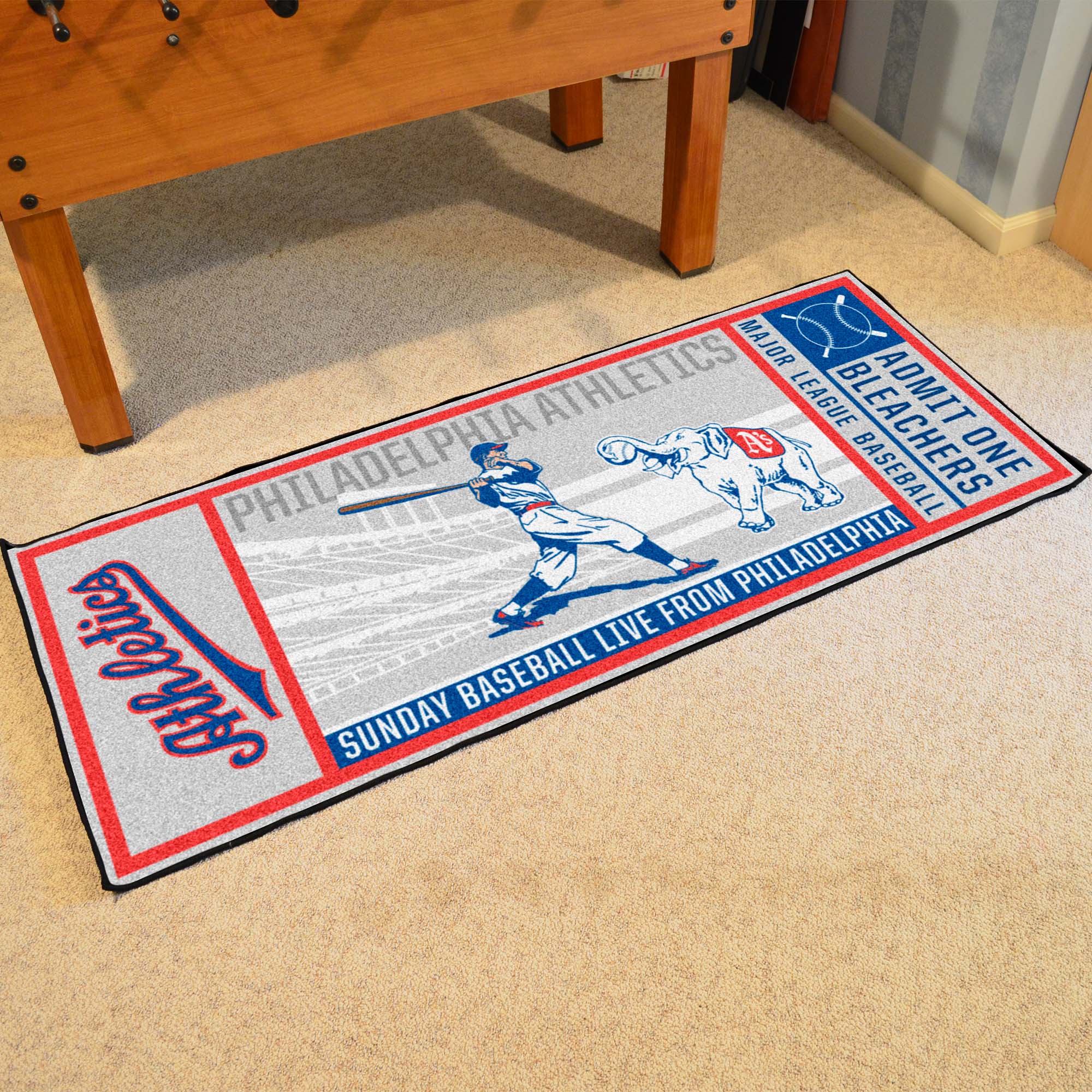 Philadelphia Athletics Ticket Runner Rug - 30in. x 72in.