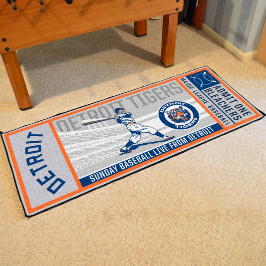 Detroit Tigers Ticket Runner Rug - 30in. x 72in. - Detroit Tigers