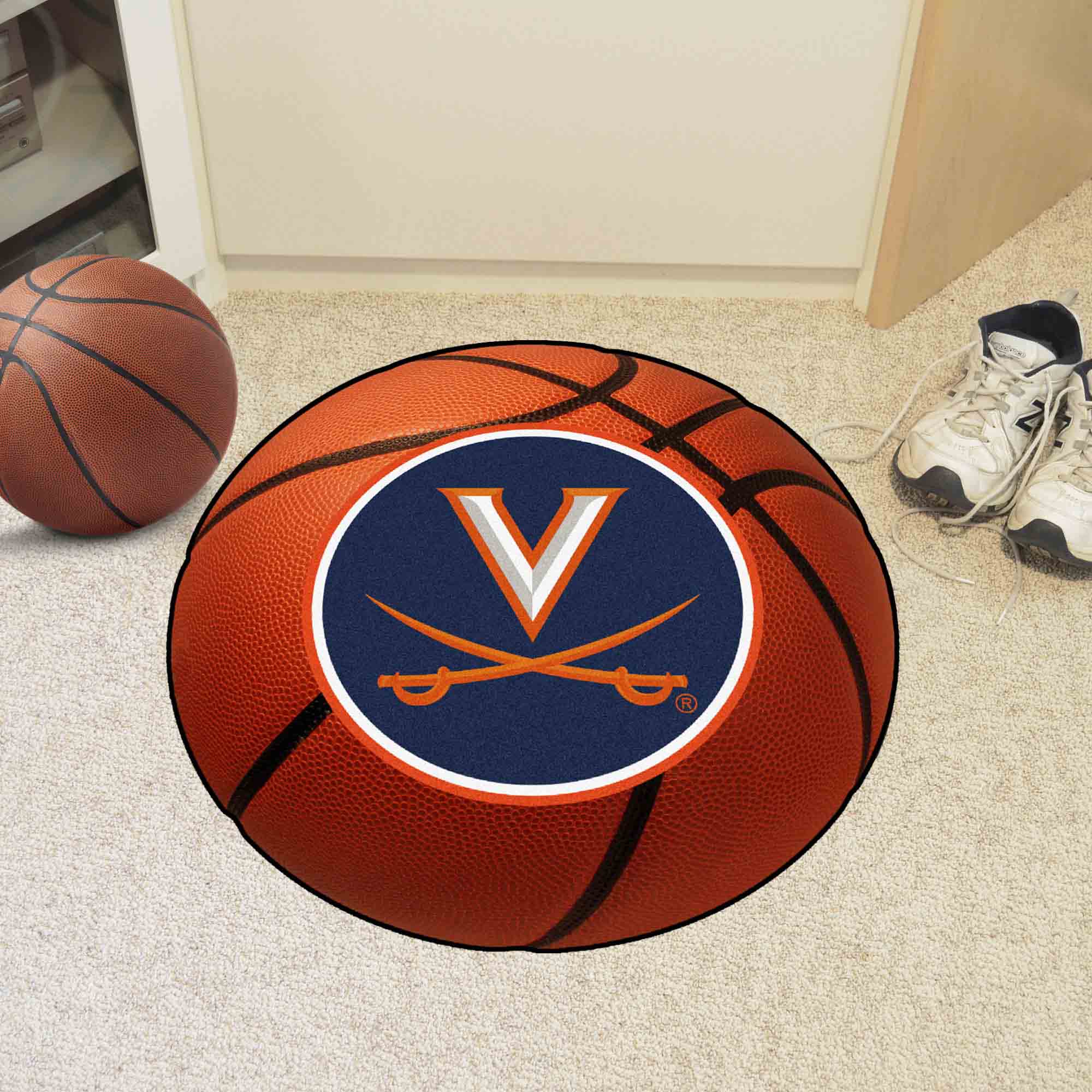 Virginia Cavaliers Basketball Rug - 27in. Diameter