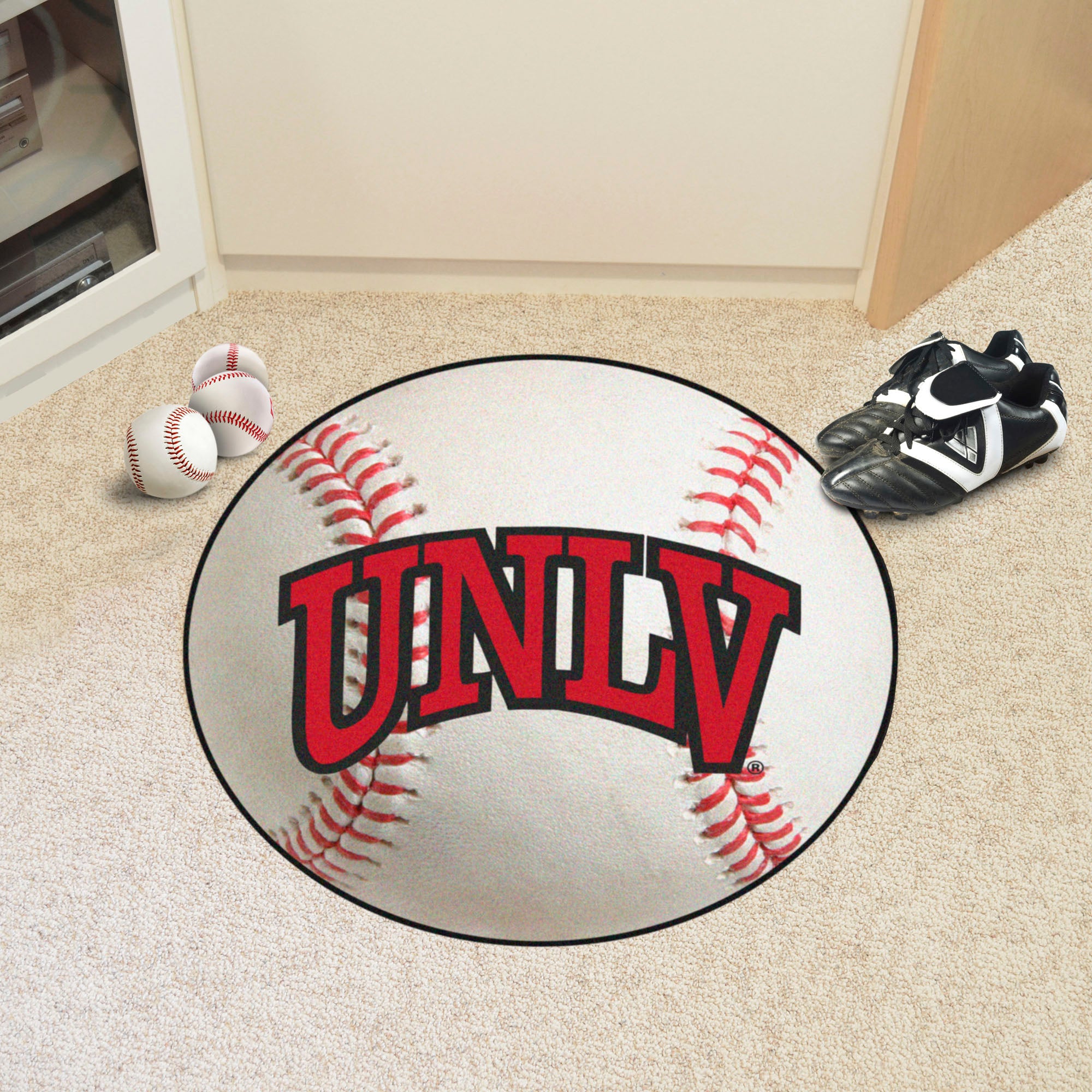 UNLV Rebels Baseball Rug - 27in. Diameter