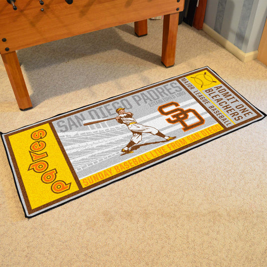 San Diego Padres Ticket Runner Rug - 30in. x 72in.