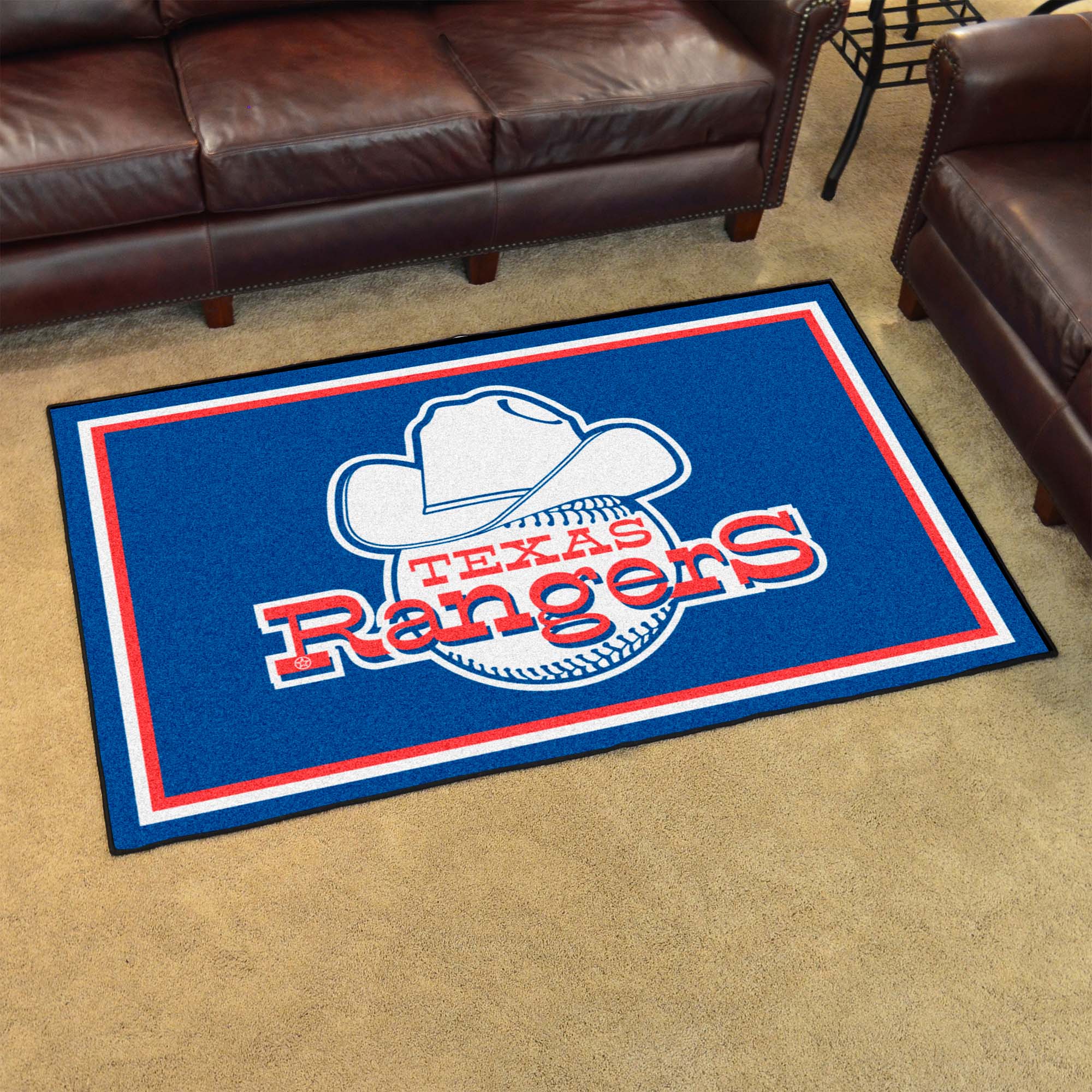 Texas Rangers 4ft. x 6ft. Plush Area Rug