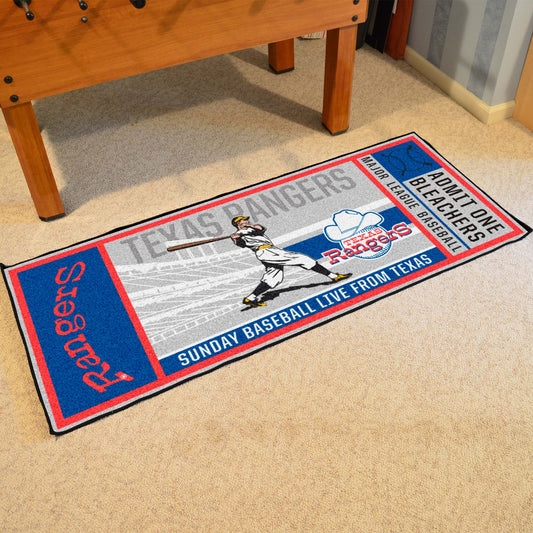 Texas Rangers Ticket Runner Rug - 30in. x 72in.