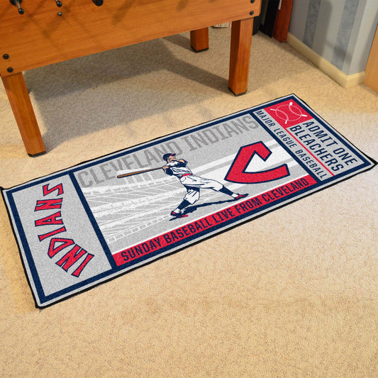 Cleveland Indians Ticket Runner Rug - 30in. x 72in. - Cleveland Indians