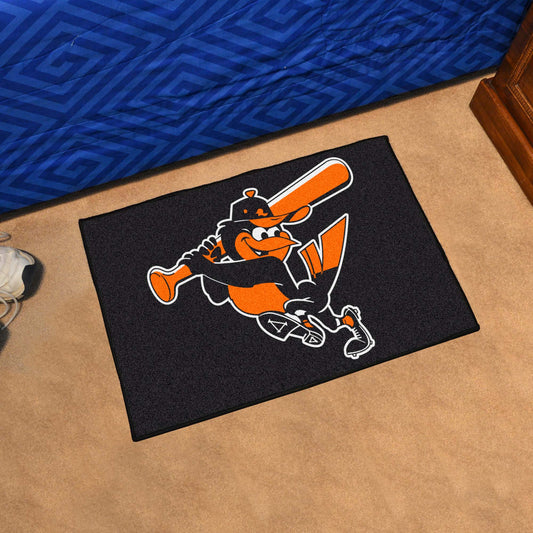 Baltimore Orioles Starter Mat Accent Rug - 19in. x 30in. 1975 Retro Logo - Baltimore Orioles