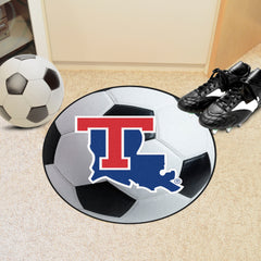 Louisiana Tech Bulldogs Soccer Ball Rug - 27in. Diameter