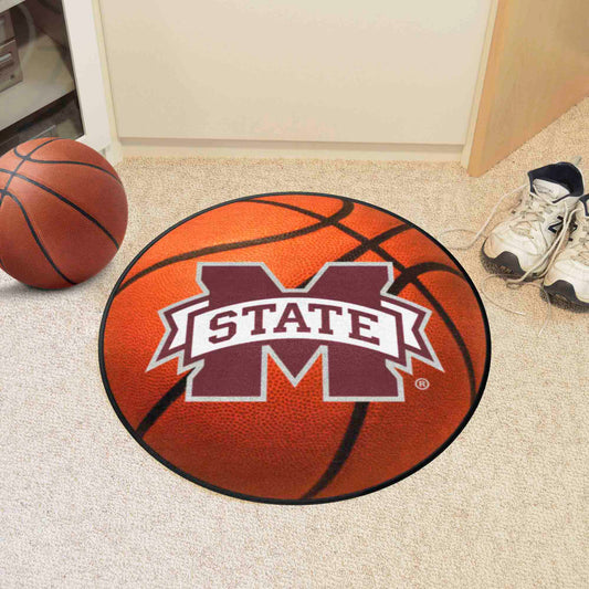 Mississippi State Bulldogs Basketball Rug - 27in. Diameter - Mississippi State