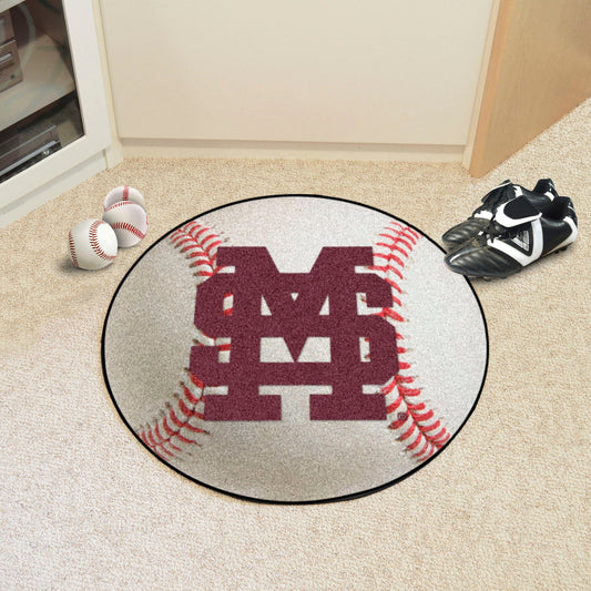 Mississippi State Bulldogs Baseball Rug - 27in. Diameter - Mississippi State