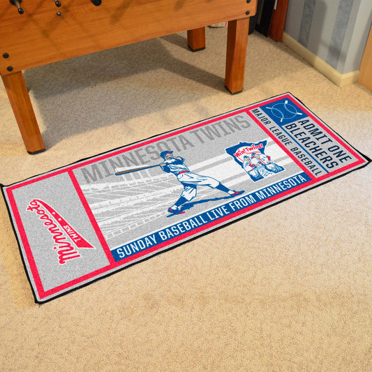 Minnesota Twins Ticket Runner Rug - 30in. x 72in.