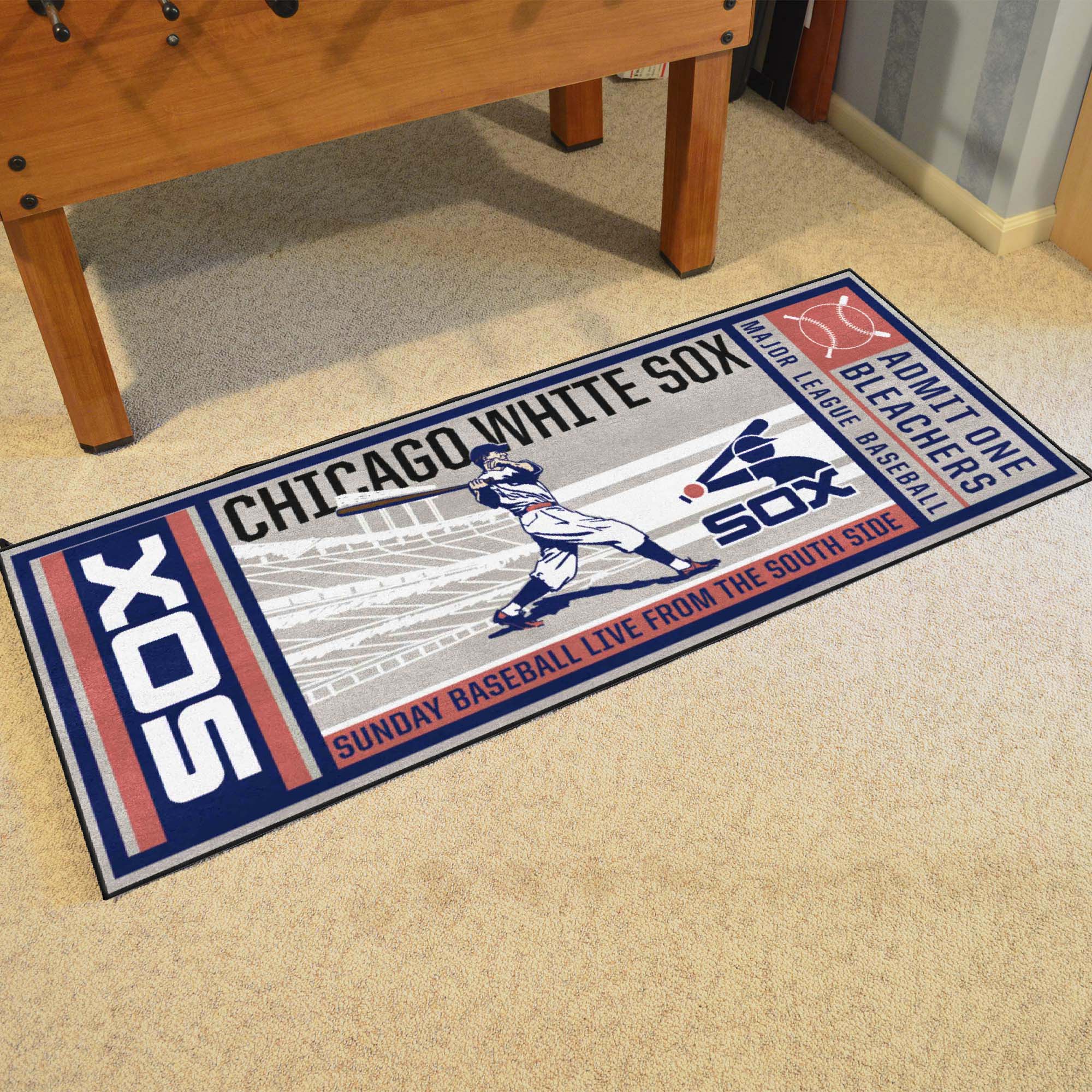 Chicago White Sox Ticket Runner Rug - 30in. x 72in.1917