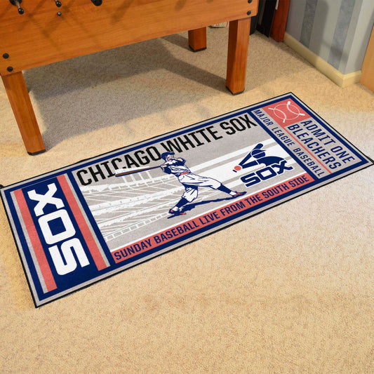 Chicago White Sox Ticket Runner Rug - 30in. x 72in.1917 - Chicago White Sox