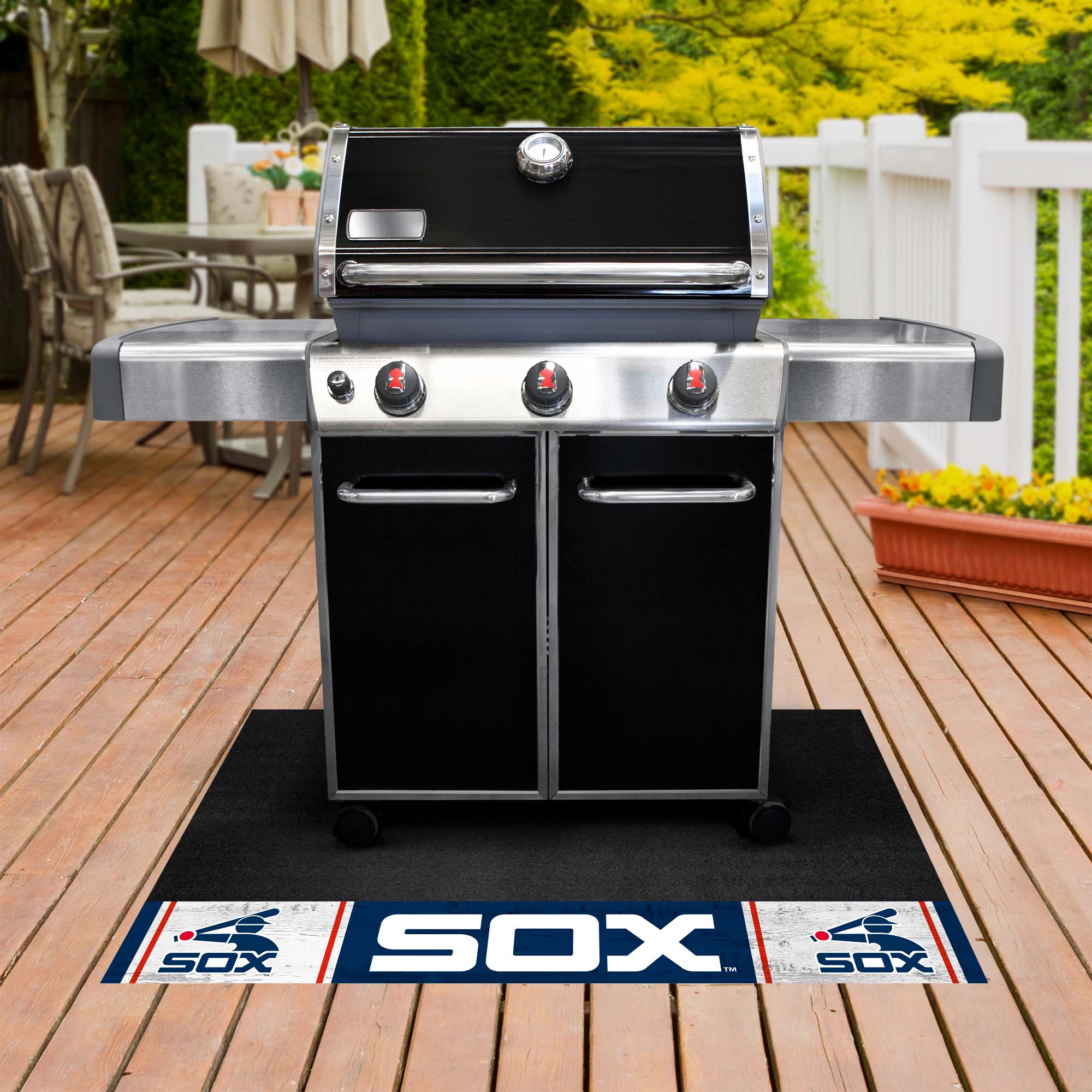 Chicago White Sox Vinyl Grill Mat - 26in. x 42in.1917 - Chicago White Sox