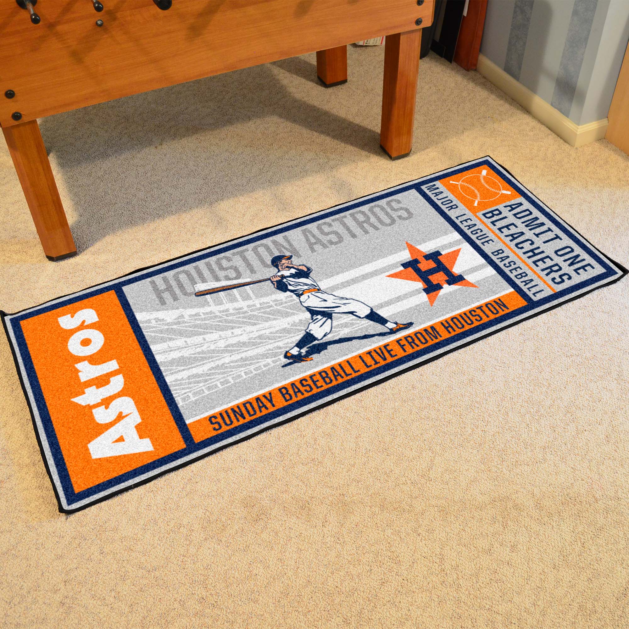 Houston Astros Ticket Runner Rug - 30in. x 72in.1984