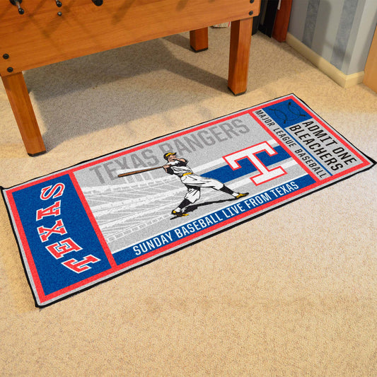 Texas Rangers Ticket Runner Rug - 30in. x 72in.