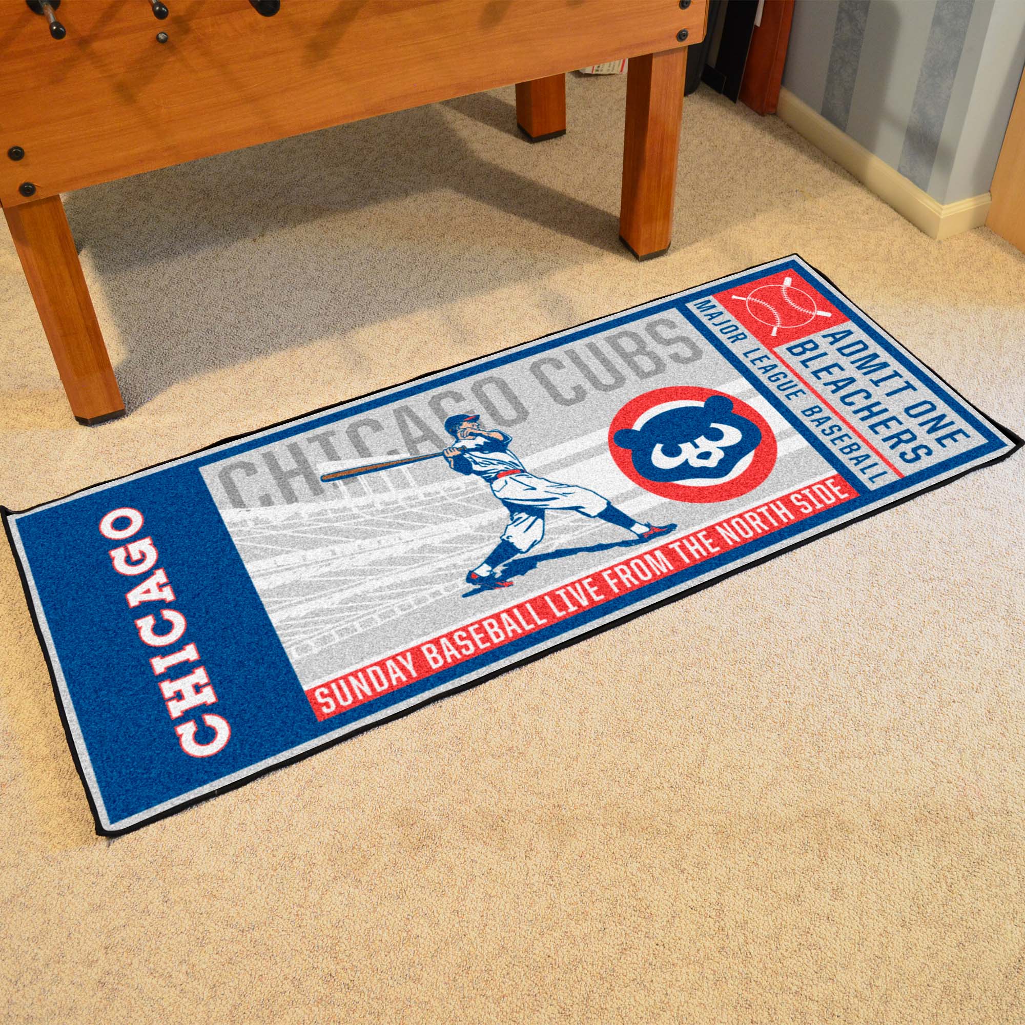 Chicago Cubs Ticket Runner Rug - 30in. x 72in.1990