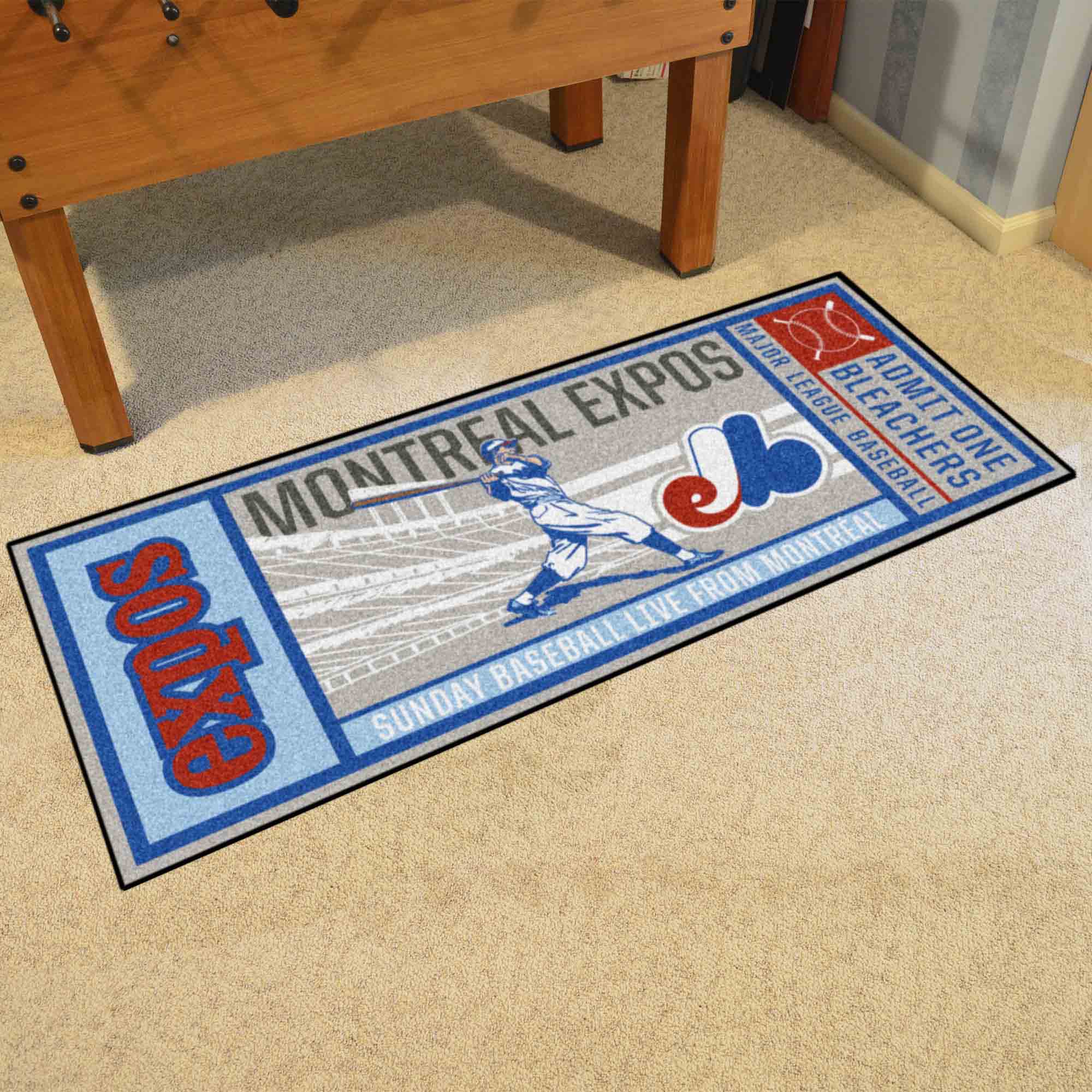 Montreal Expos Ticket Runner Rug - 30in. x 72in.