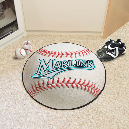 Florida Marlins Baseball Rug - 27in. Diameter