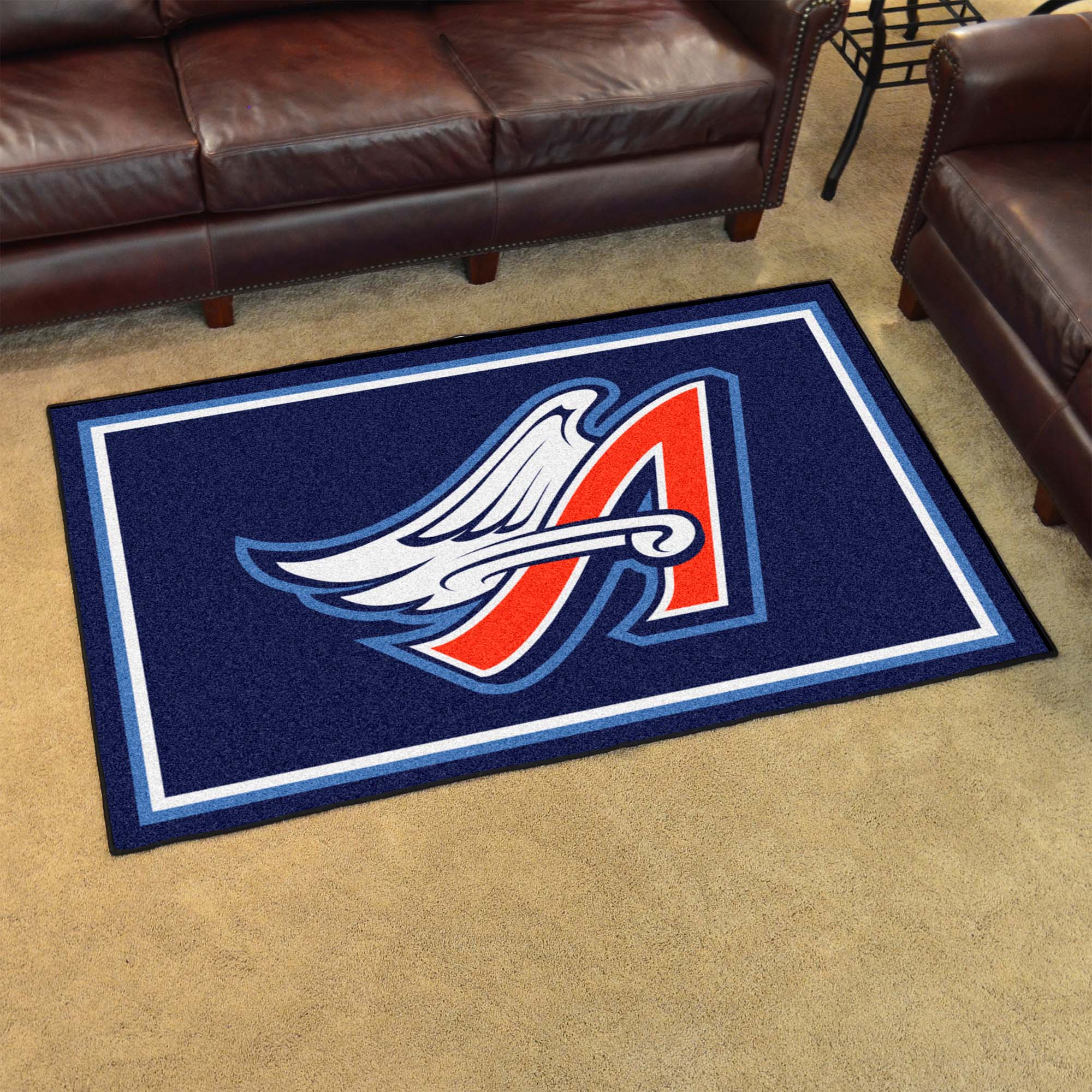 Anaheim Angels 4ft. x 6ft. Plush Area Rug 1997 Retro Logo