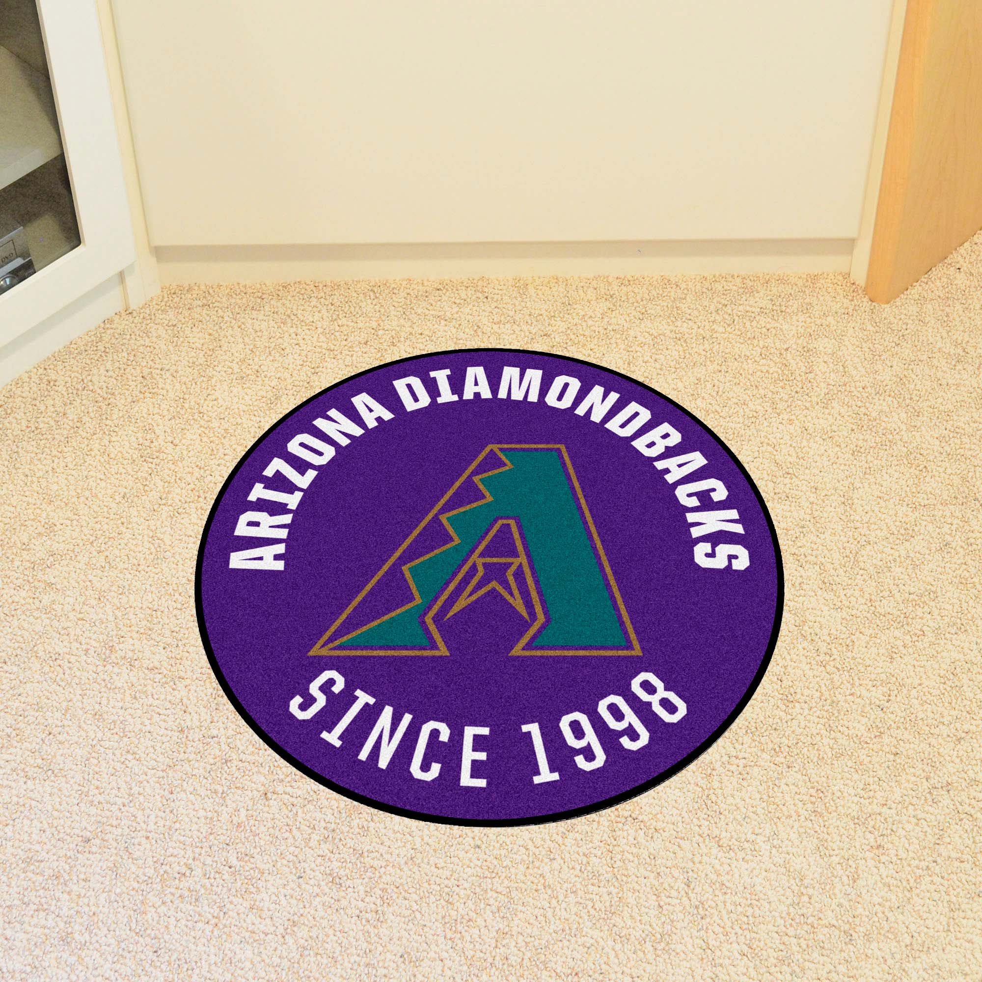 Arizona Diamondbacks Roundel Rug - 27in. Diameter 1998 Retro Logo