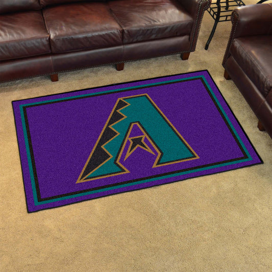 Arizona Diamondbacks 4ft. x 6ft. Plush Area Rug 1998 Retro Logo