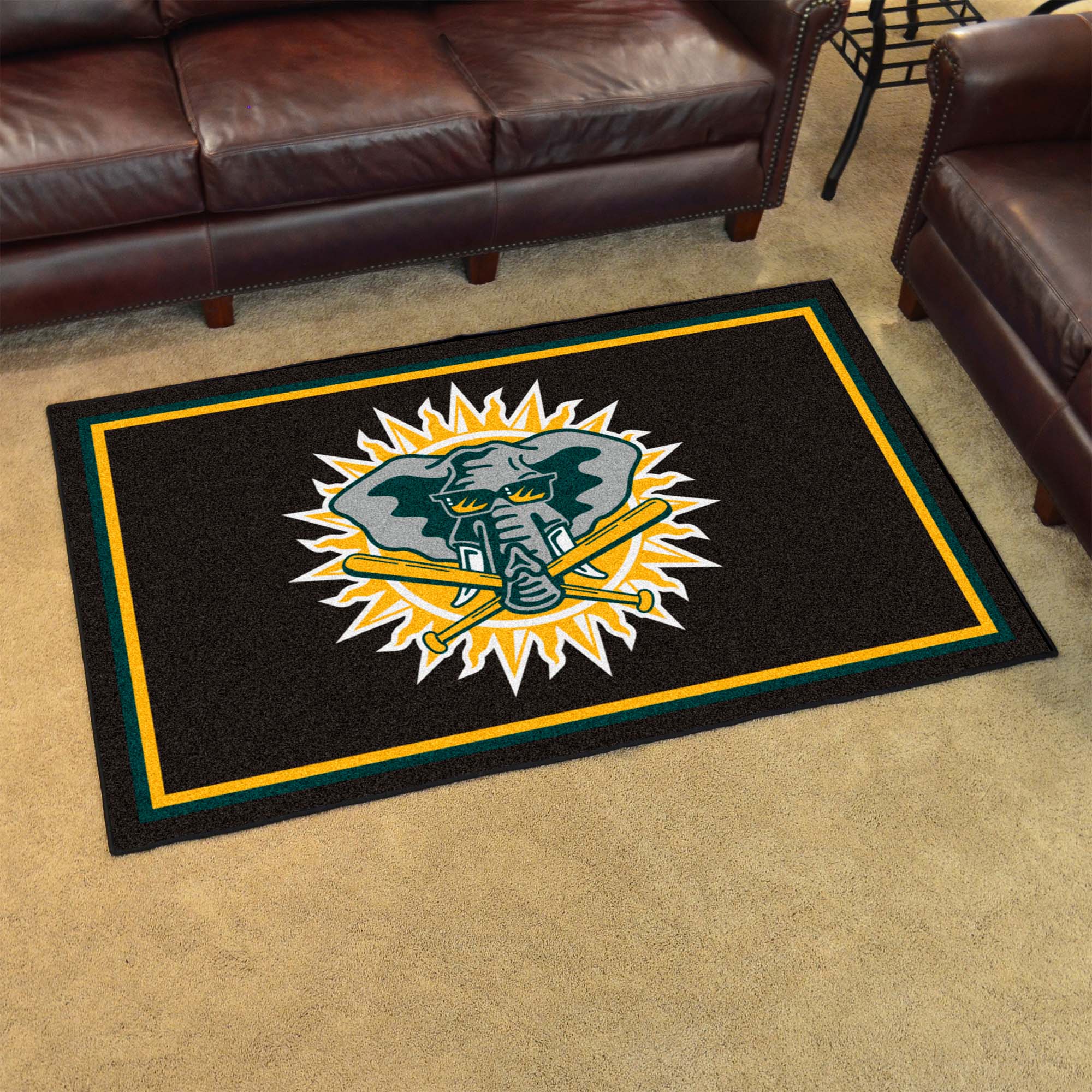 Oakland Athletics 4ft. x 6ft. Plush Area Rug2000