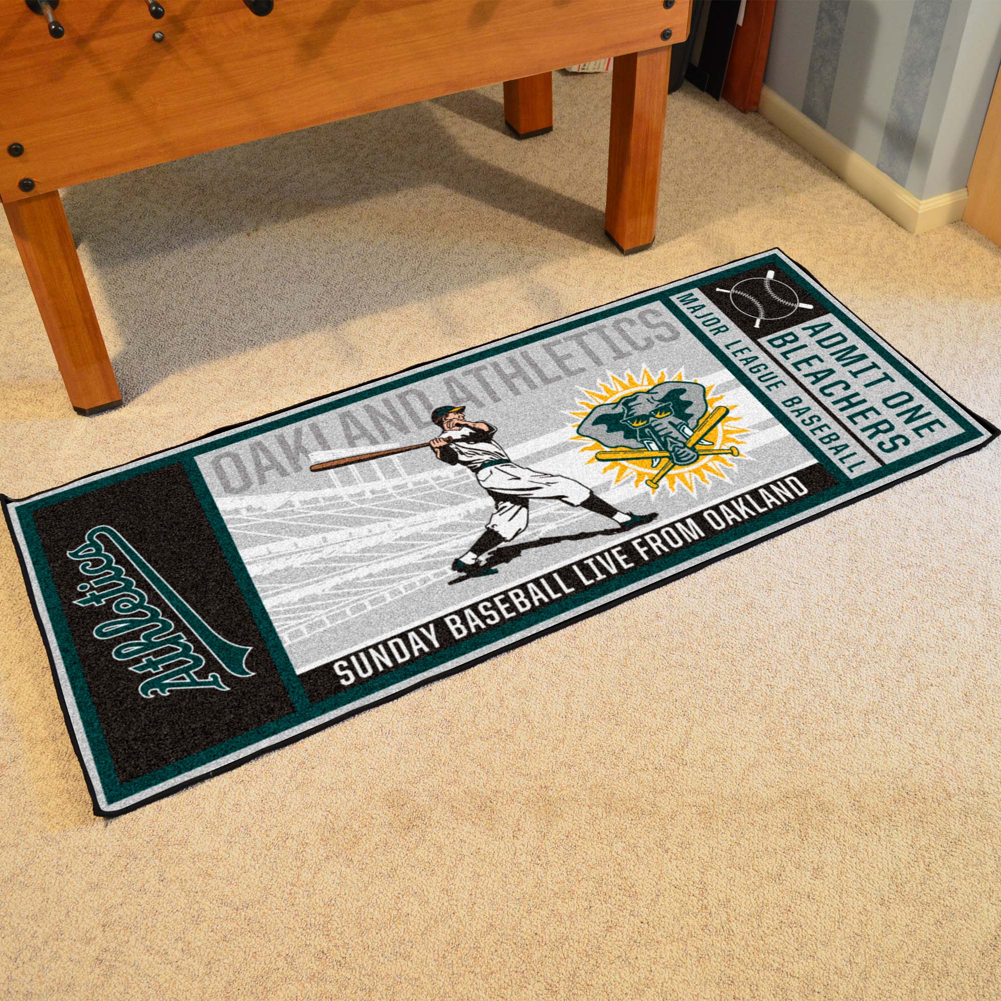 Oakland Athletics Ticket Runner Rug - 30in. x 72in.2000