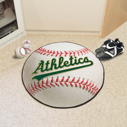 Oakland Athletics Baseball Rug - 27in. Diameter2000 - Oakland Athletics