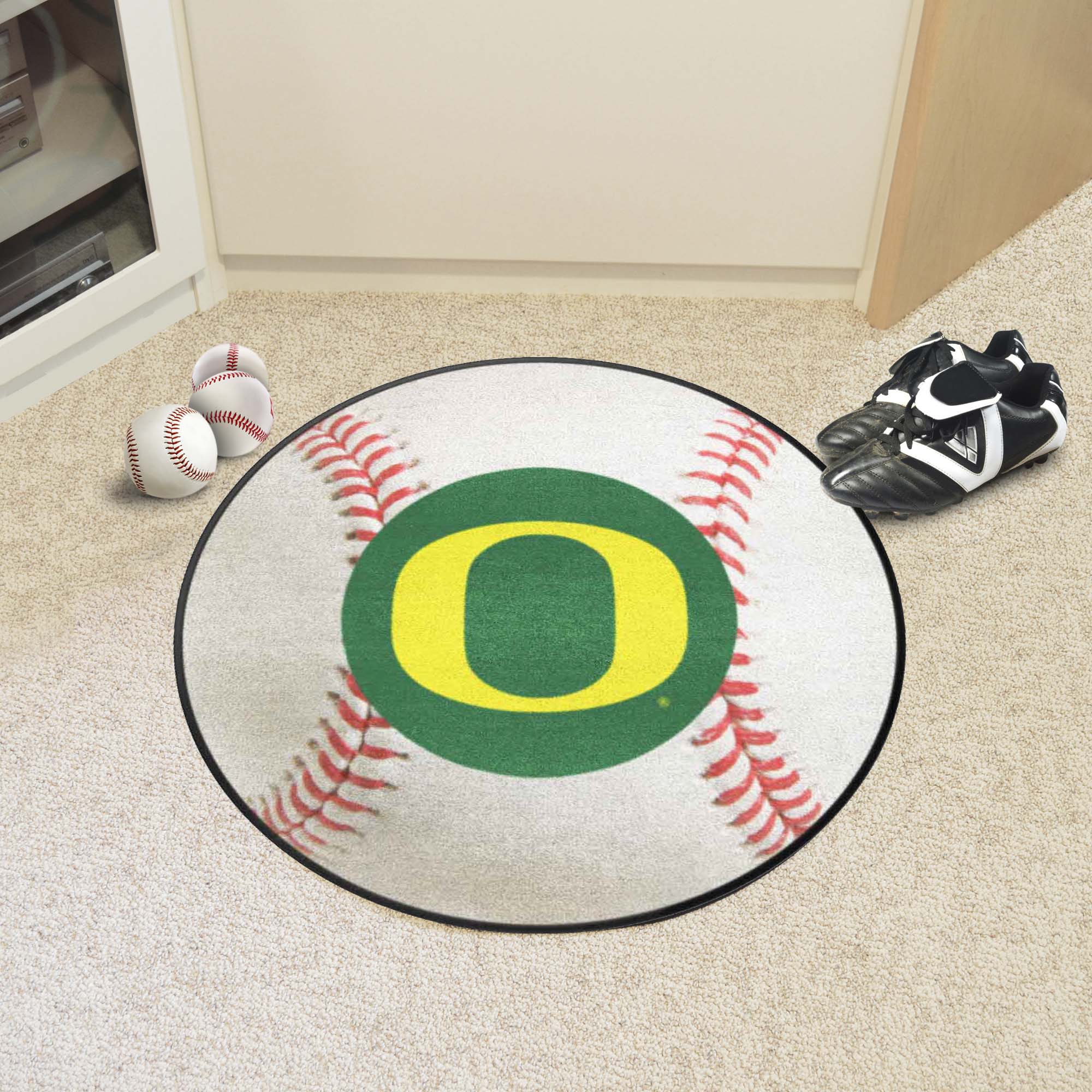 Oregon Ducks Baseball Rug - 27in. Diameter