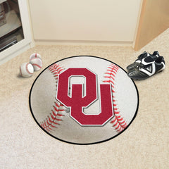 Oklahoma Sooners Baseball Rug - 27in. Diameter