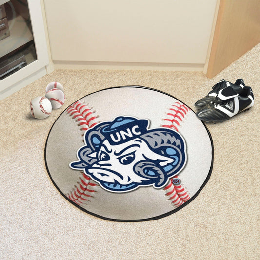 North Carolina Tar Heels Baseball Rug - 27in. Diameter, Ram - North Carolina