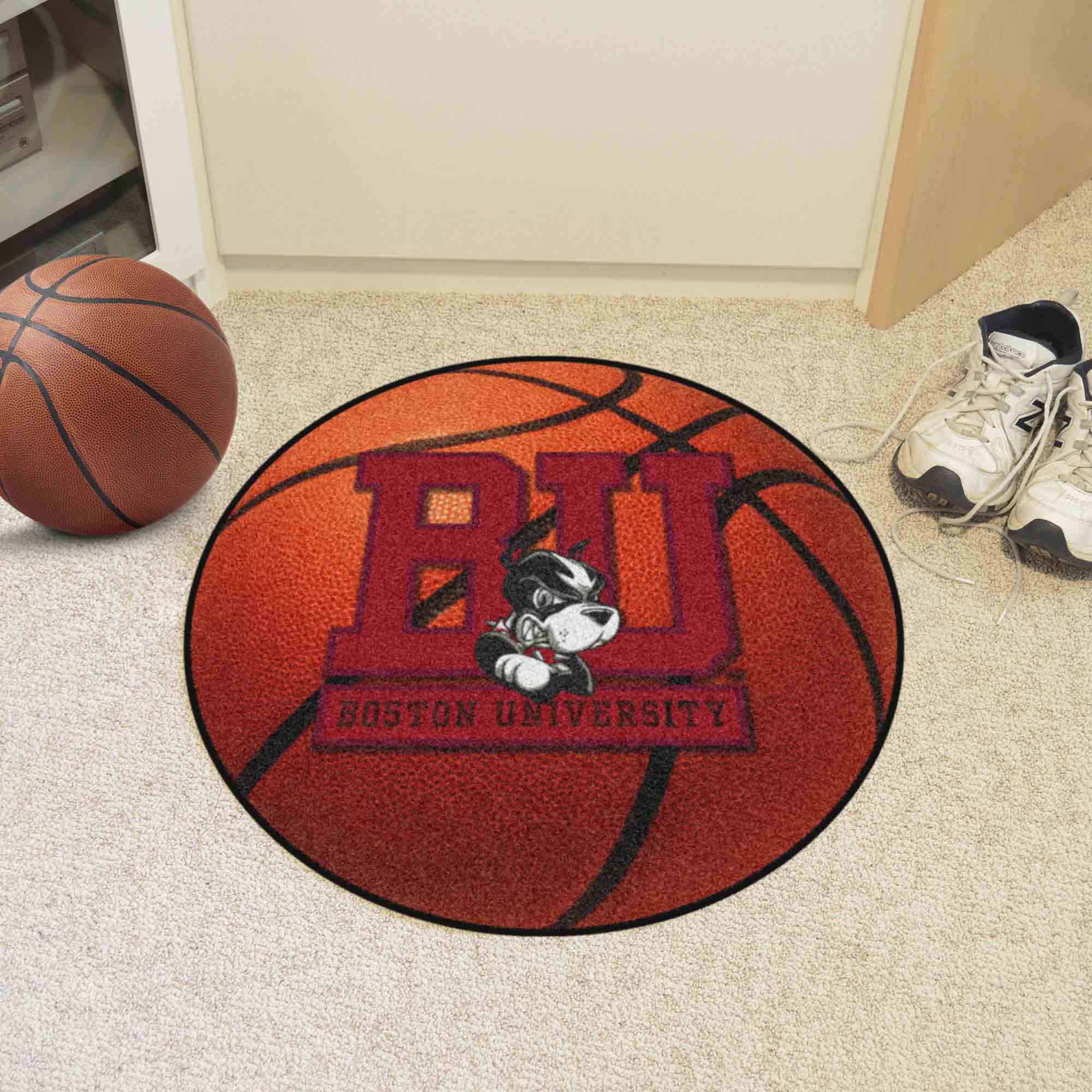 Boston Terriers Basketball Rug - 27in. Diameter