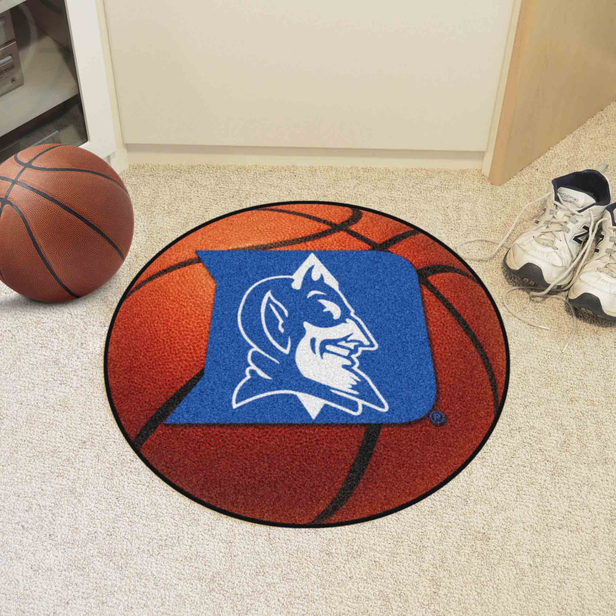 Duke Blue Devils Basketball Rug - 27in. Diameter, Devil Logo