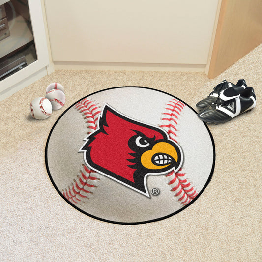 Louisville Cardinals Baseball Rug - 27in. Diameter