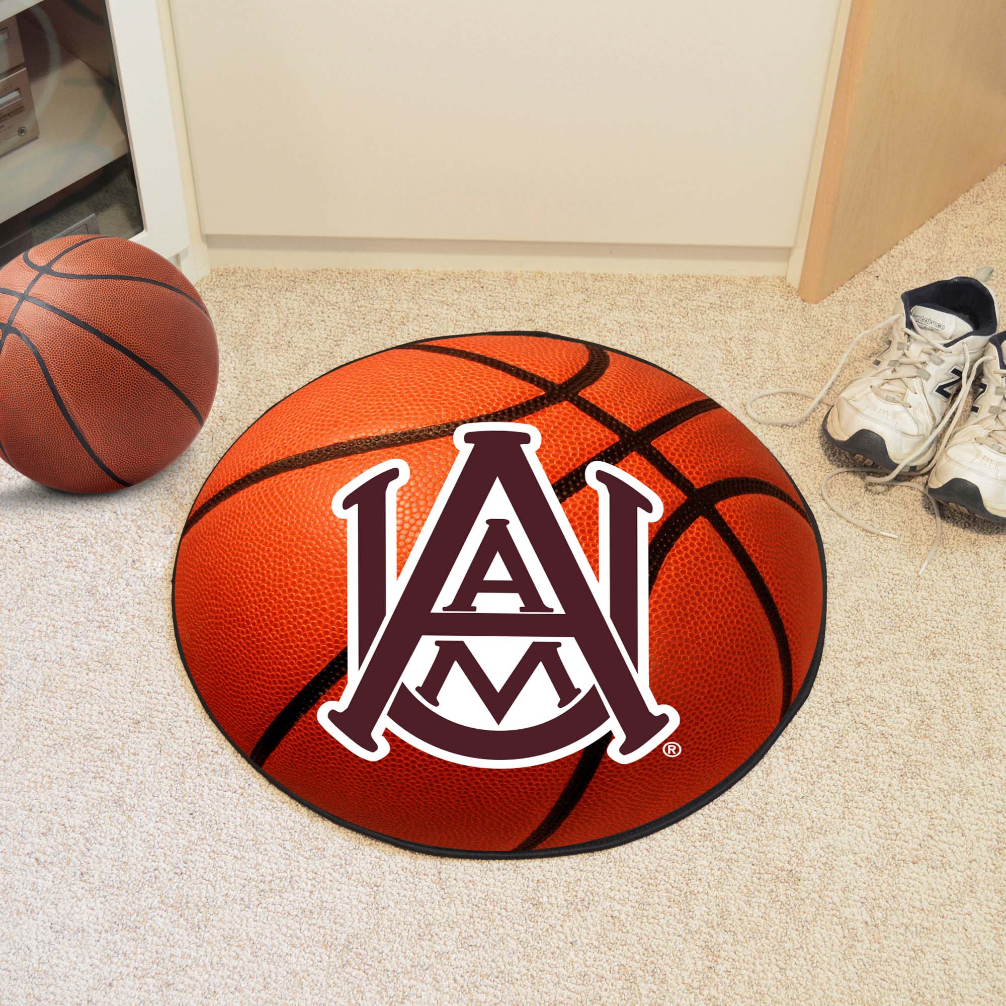 Alabama A&M Bulldogs Basketball Rug - 27in. Diameter