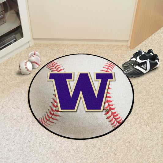 Washington Huskies Baseball Rug - 27in. Diameter